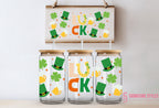 Valentines/St.Patty's Day Glass Can